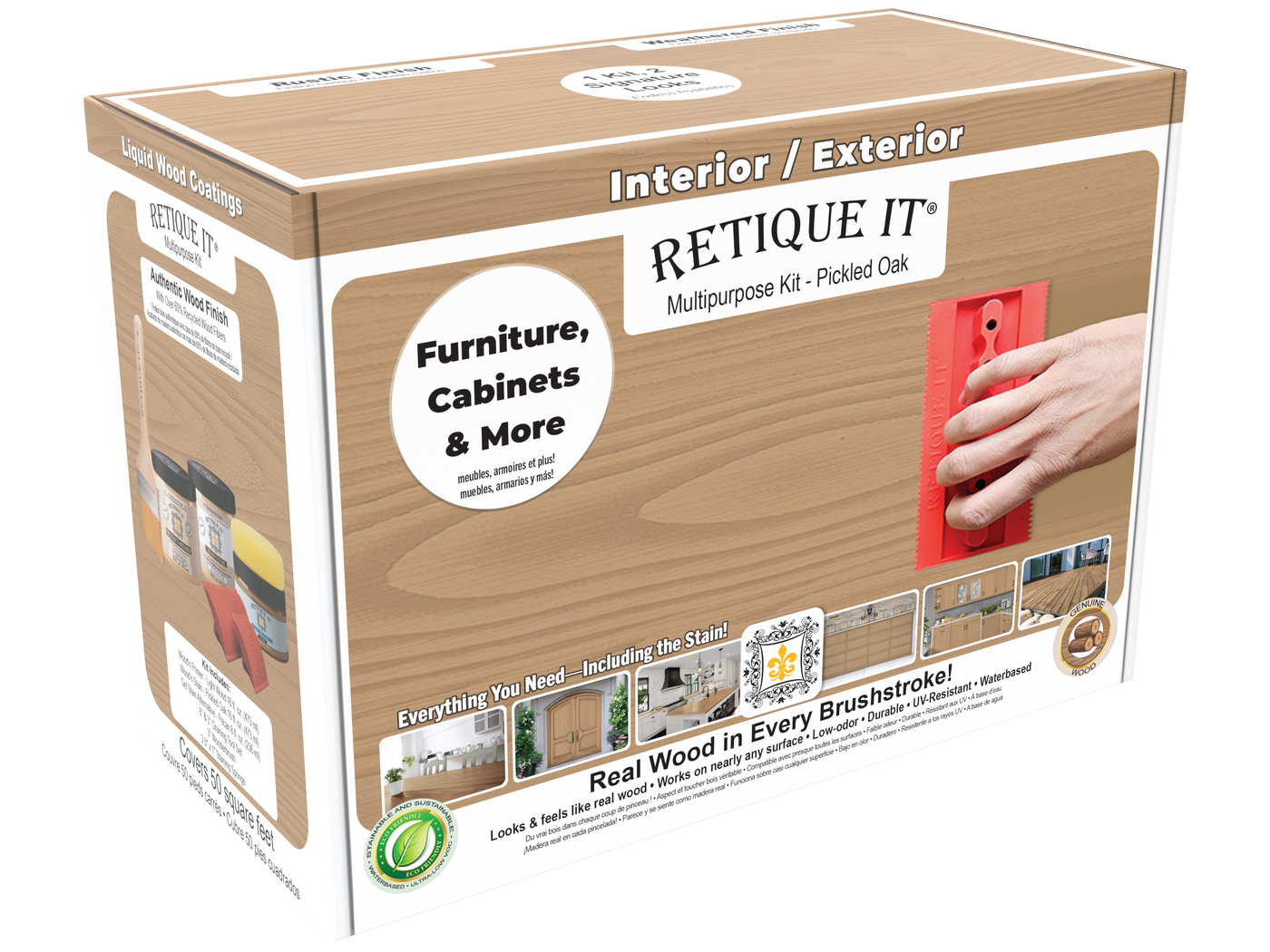 Retique It multipurpose kit packaging for furniture and cabinets on a white background