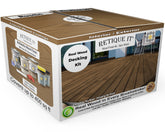 Retique It® Decking Wood'n Kit in Modern Walnut stain, showcasing a wood sample with rich, warm walnut tones and natural wood grain.