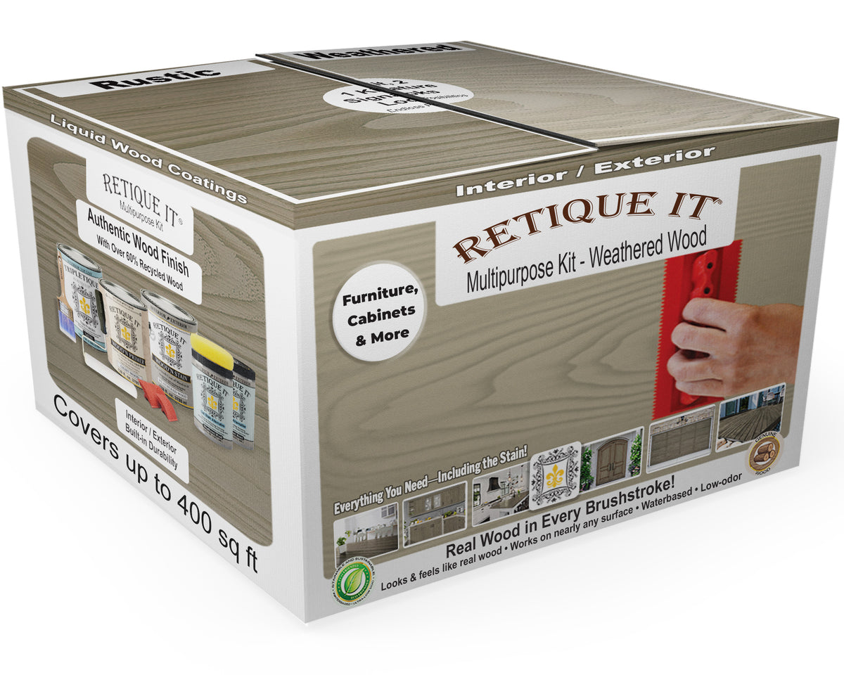 Multi-purpose Wood'n Kit (4x Lg) - Weathered Wood - Interior Top Coat