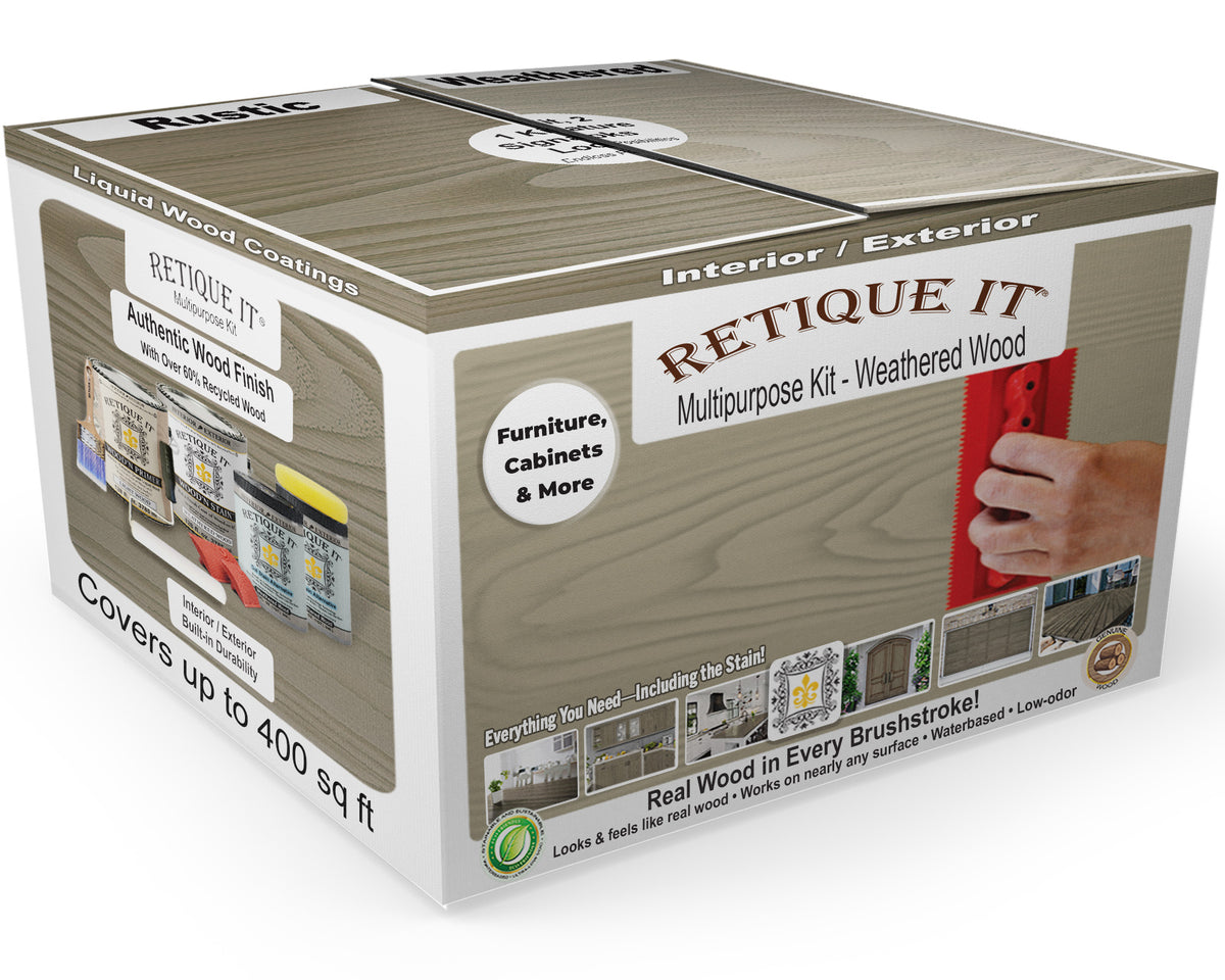 Multi-purpose Wood'n Kit (4x Lg) - Weathered Wood - Exterior Top Coat