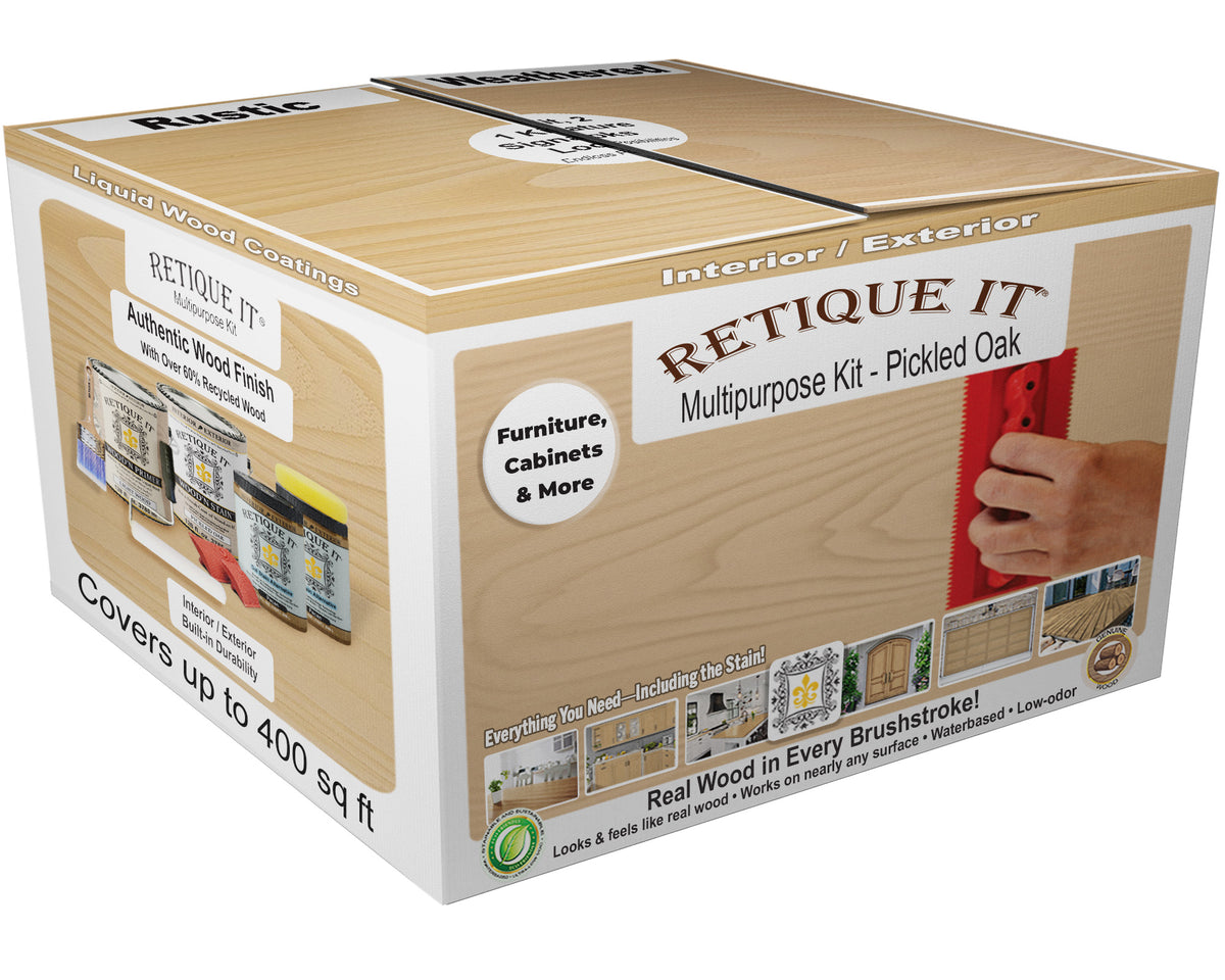 Multi-purpose Wood'n Kit (4x Lg) - Pickled Oak - Exterior Top Coat