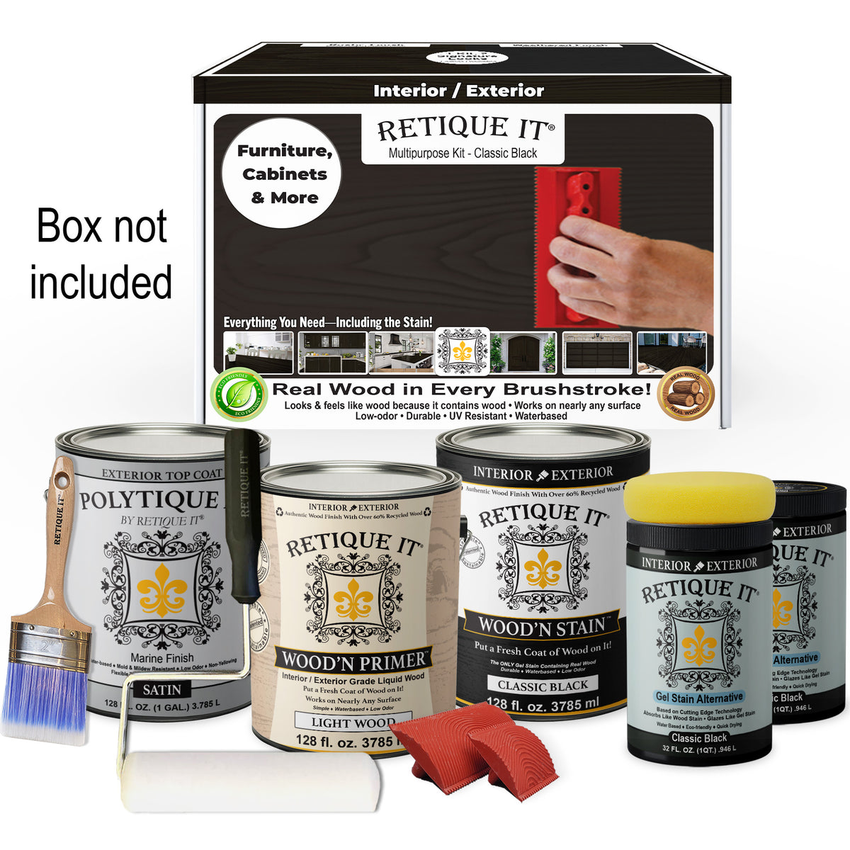 Multi-purpose Wood'n Kit (4x Lg) - Classic Black - Exterior Top Coat
