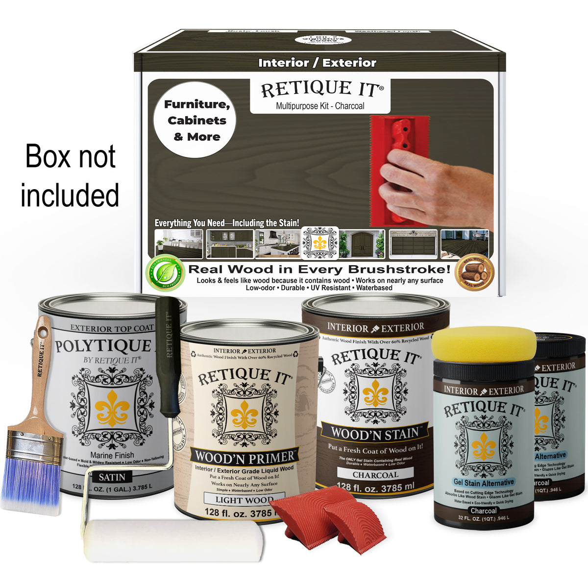Multi-purpose Wood'n Kit (4x Lg) - Charcoal - Exterior Top Coat