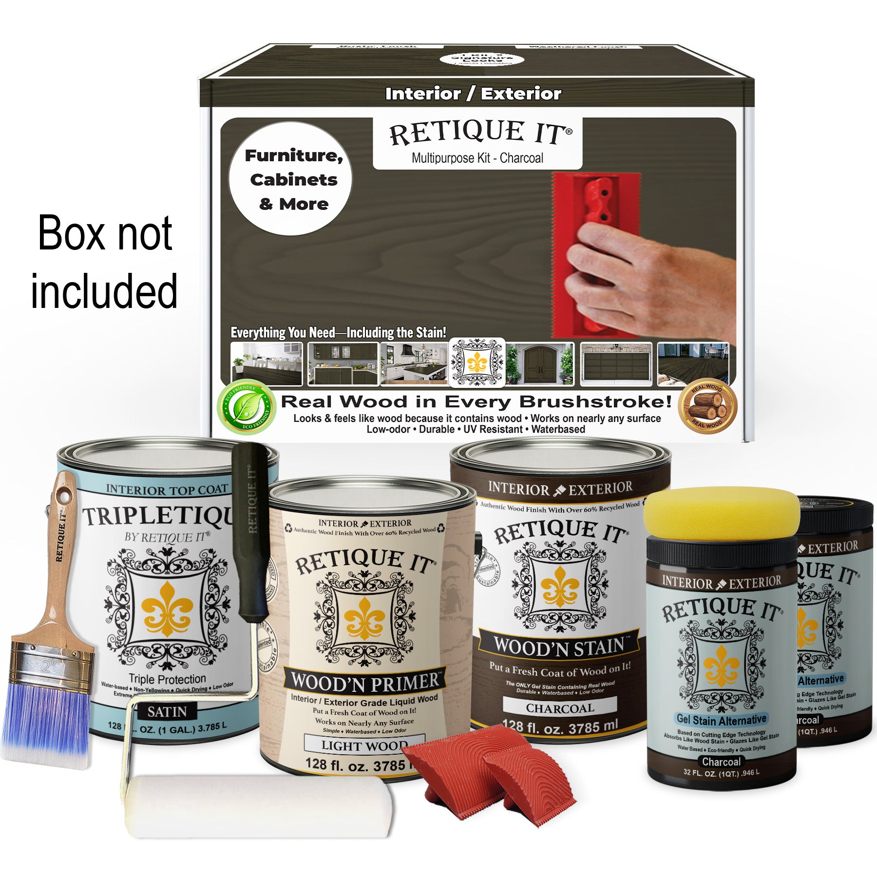 Multi-purpose Wood'n Kit (4x Lg) - Charcoal - Interior Top Coat
