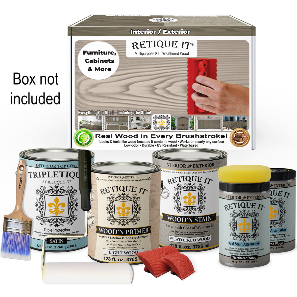 Multi-purpose Wood'n Kit (4x Lg) - Weathered Wood - Interior Top Coat