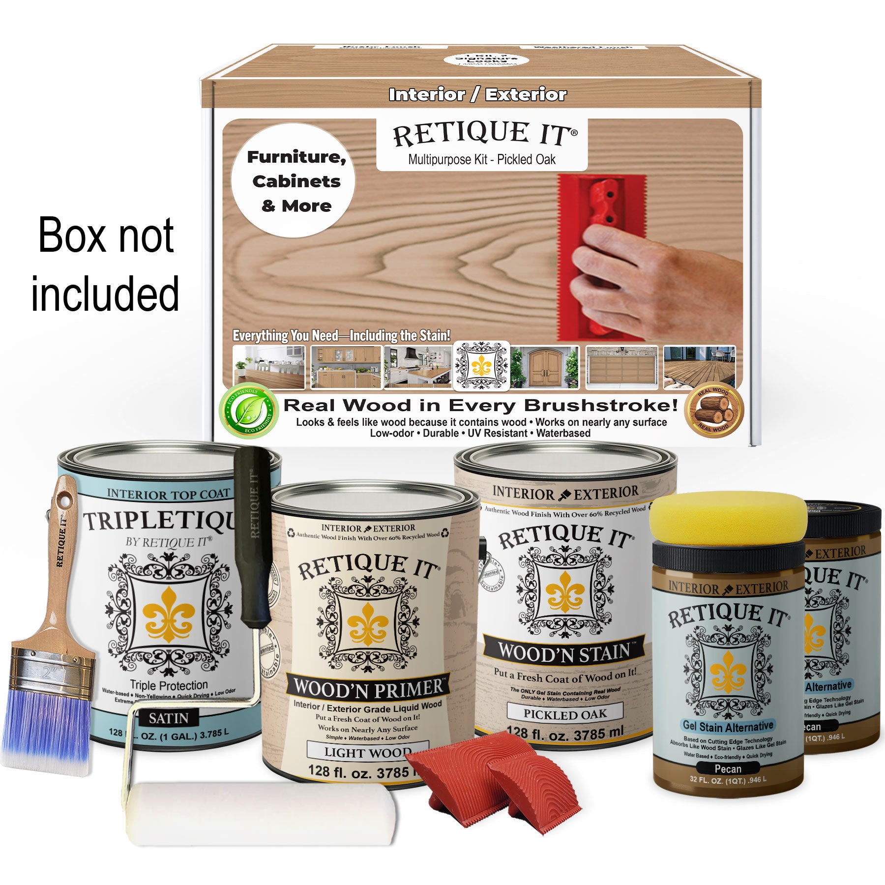 Multi-purpose Wood'n Kit (4x Lg) - Pickled Oak - Interior Top Coat