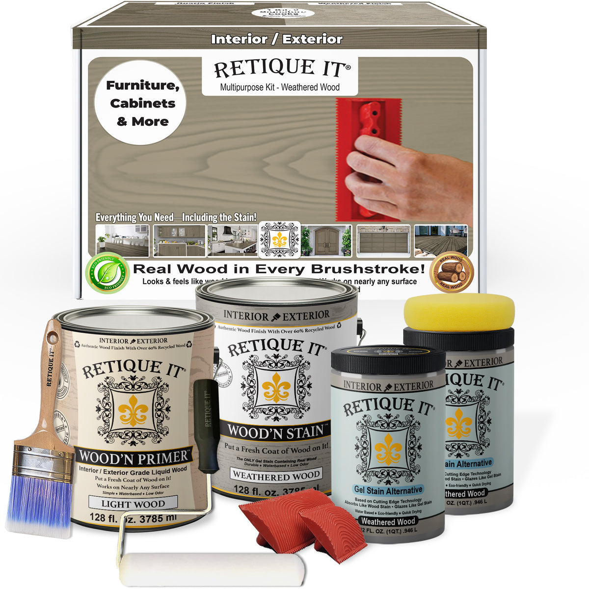 Multi-purpose Wood'n Kit (4x Lg) - Weathered Wood