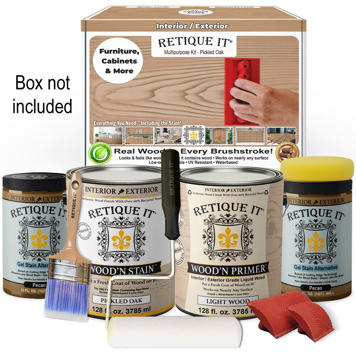 Multi-purpose Wood'n Kit (4x Lg) - Pickled Oak