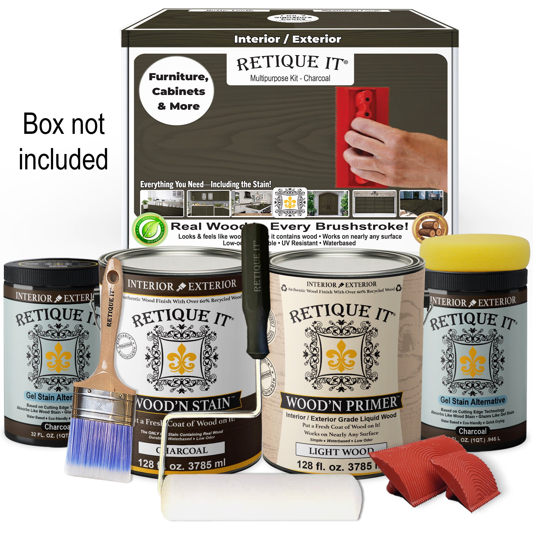 Multi-purpose Wood'n Kit (4x Lg) - Charcoal