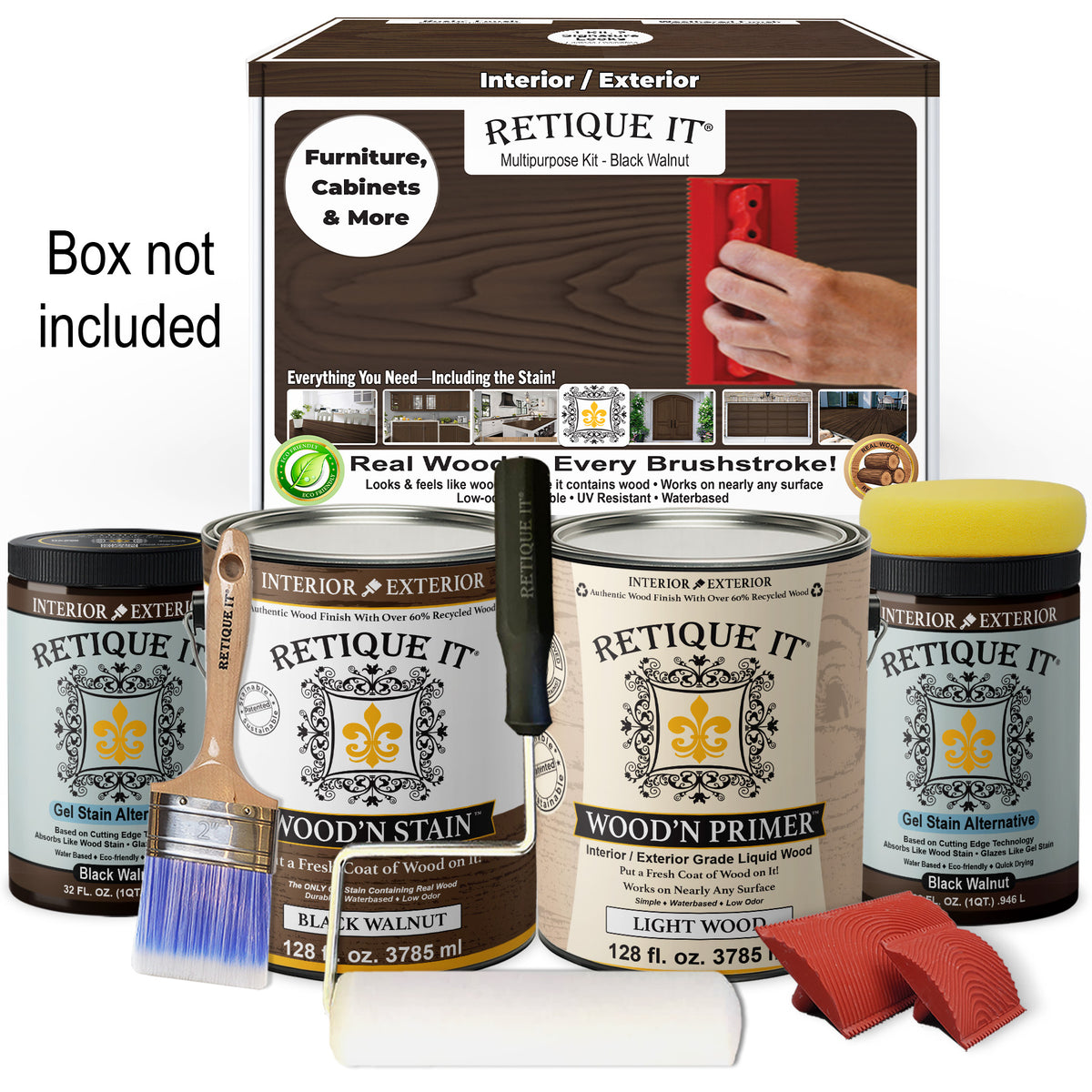 Multi-purpose Wood'n Kit (4x Lg) - Black Walnut