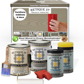 Multi-purpose Wood'n Kit (4x Lg) - Weathered Wood - Exterior Top Coat