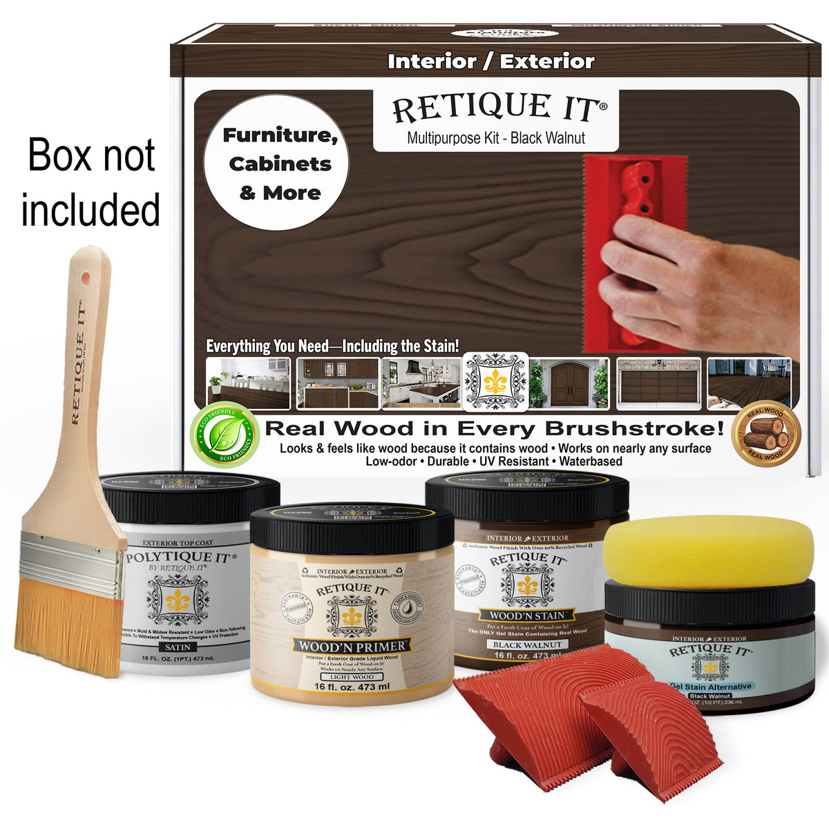 Multi-purpose Wood'n Kit (Med) - Black Walnut - Exterior Top Coat