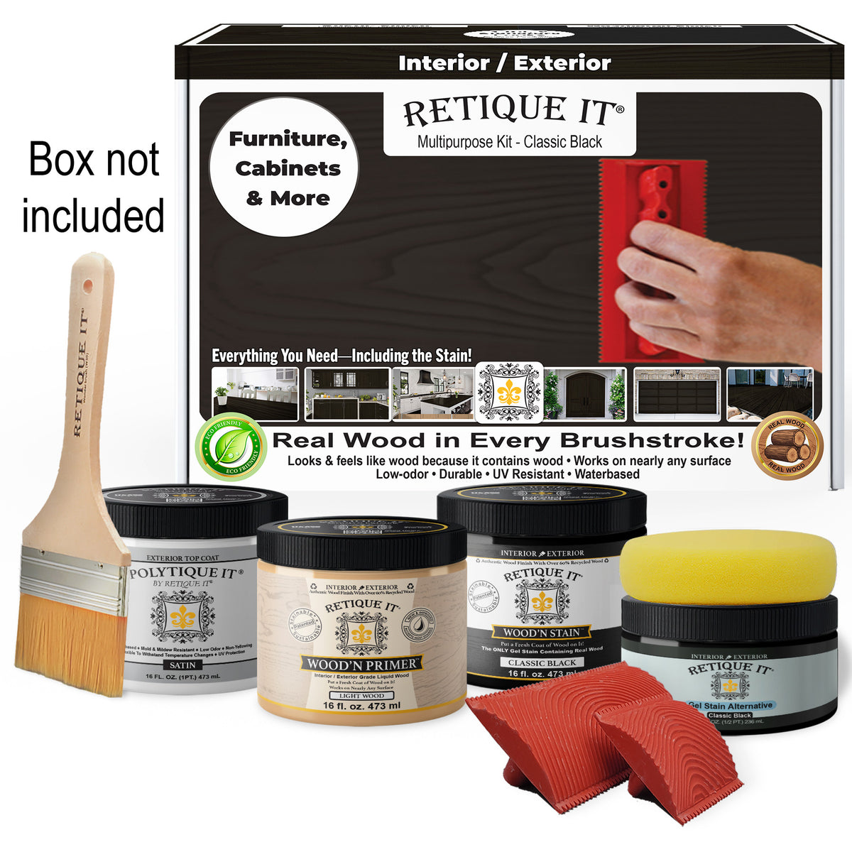 Multi-purpose Wood'n Kit (Med) - Classic Black - Exterior Top Coat