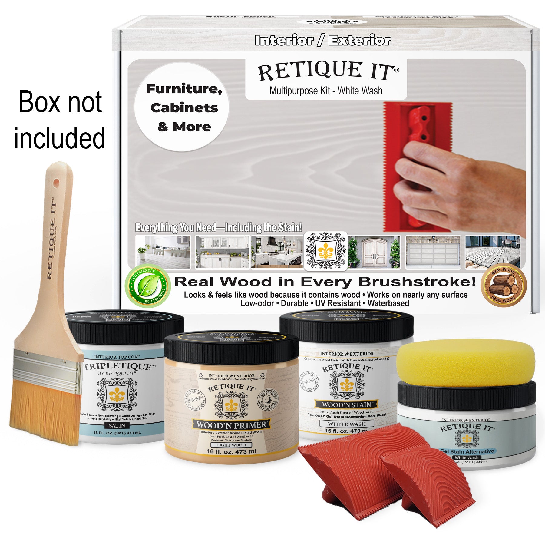 Multi-purpose Wood'n Kit (Med) - White Wash - Interior Top Coat