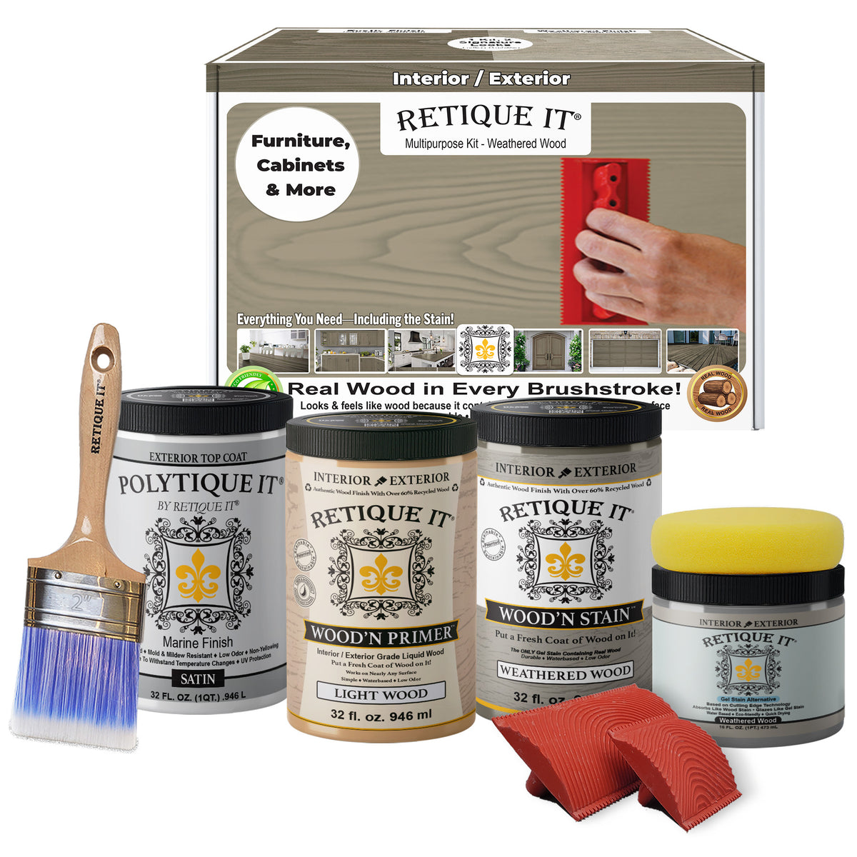 Multi-purpose Wood'n Kit (Large) - Weathered Wood - Exterior Top Coat