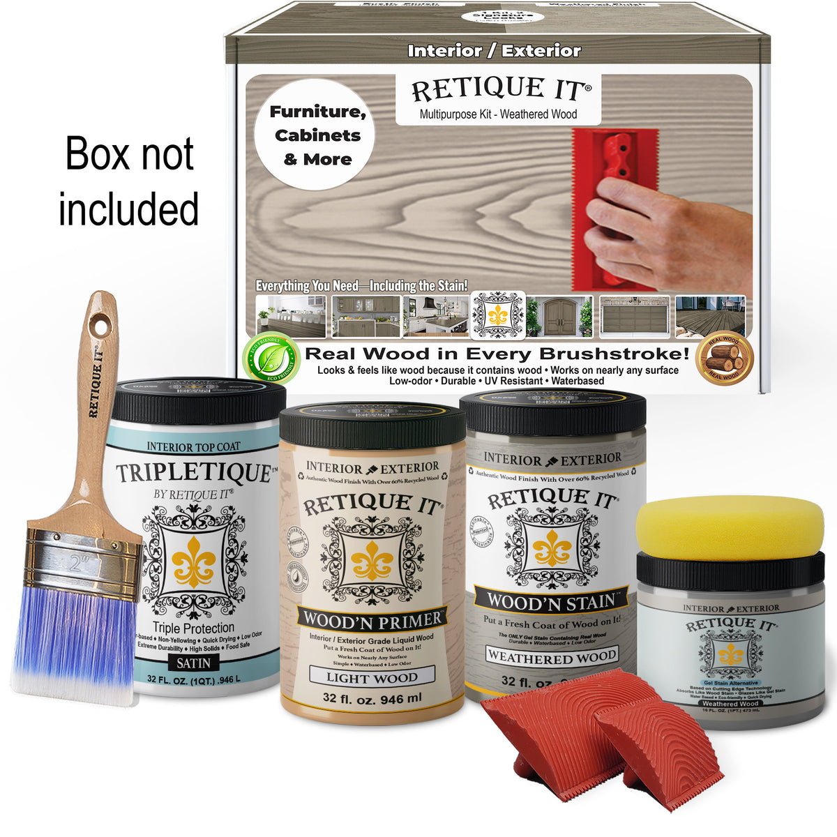 Multi-purpose Wood'n Kit (Large) - Weathered Wood - Interior Top Coat