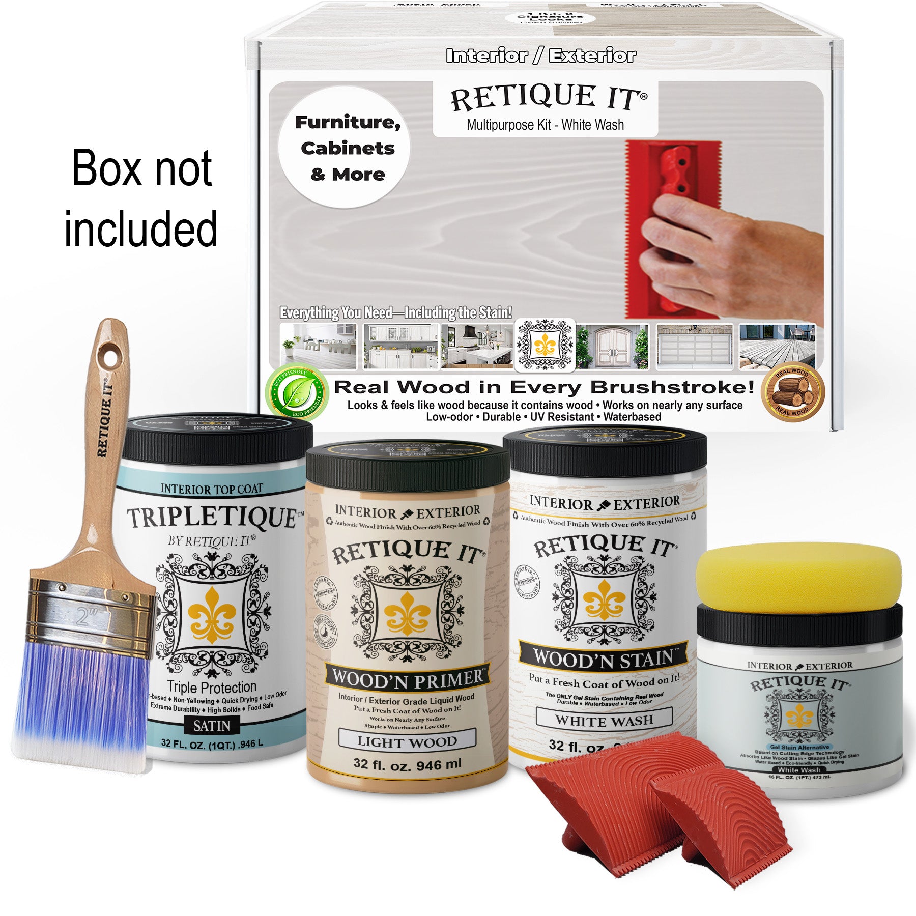 Multi-purpose Wood'n Kit (Large)- White Wash - Interior Top Coat