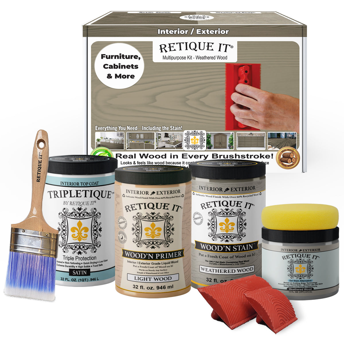 Multi-purpose Wood'n Kit (Large) - Weathered Wood - Interior Top Coat