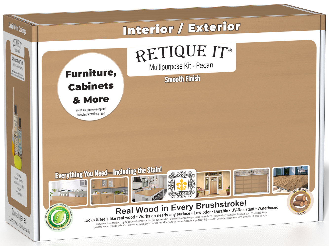 Multi-purpose Smooth Finish Kit - Pecan - Exterior Top Coat