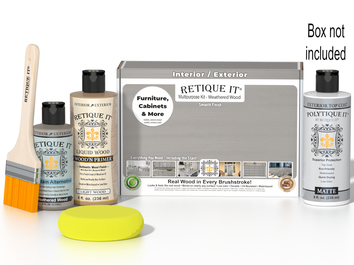 Multi-purpose Smooth Finish Kit - Weathered Wood - Exterior Top Coat