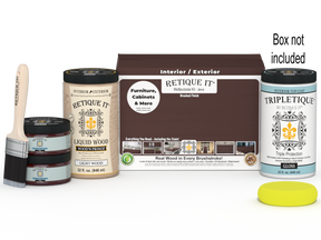 Large Java Multi-purpose Smooth Finish Kit by Retique It® for wood interior top coating with included tools and materials.
