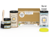 Retique It® large Multi-purpose Smooth Finish Kit in Old Oak for interior wood top coating, includes applicator tools and wood stain.