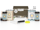 Retique It® Multi-purpose Smooth Finish Kit in Black Walnut for interior wood projects, includes four large top coat bottles.