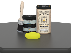 Retique It® Wood'n Cabinet Kit with 12 charcoal-colored, smooth doors, perfect for staining and enhancing cabinet furniture.