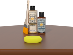Retique It® Cherry Multi-purpose Smooth Finish Kit for wood furniture, shown in a table application with smooth, even finish.