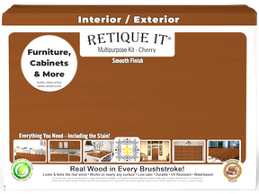 Large Cherry wood finish kit by Retique It® featuring smooth finish wood products in a multi-purpose kit.