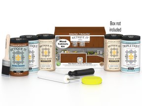 Cherry Wood'n Cabinet Kit by Retique It® with 24 smooth doors, perfect for staining and cabinet renovation projects.