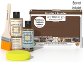 Retique It® Multi-purpose Smooth Finish Kit in Dark Oak with wooden box, designed for wood finishing and furniture projects.