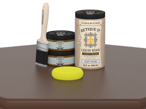 Large Dark Oak Wood'n Finish Kit by Retique It® with smooth finish wood products and tools for multi-purpose use.