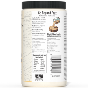 Retique It Liquid Wood Wood'n Primer in Bleached Wood finish, 32 fl oz, used for preparing surfaces for wood finishing projects.