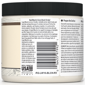 Retique It® Liquid Wood 16oz bleached interior paint in a container with a natural wood finish appearance.
