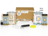 Retique It® Multi-purpose Smooth Finish Kit in Old Oak for interior wood projects, includes top coat and application tools.