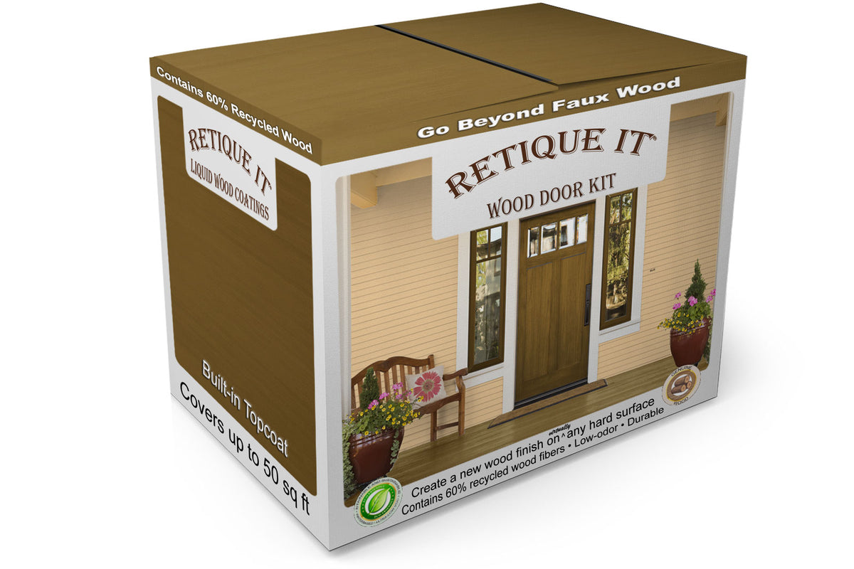 Wood'n Finish Front Door Kit - Dark Pecan - Retique It®