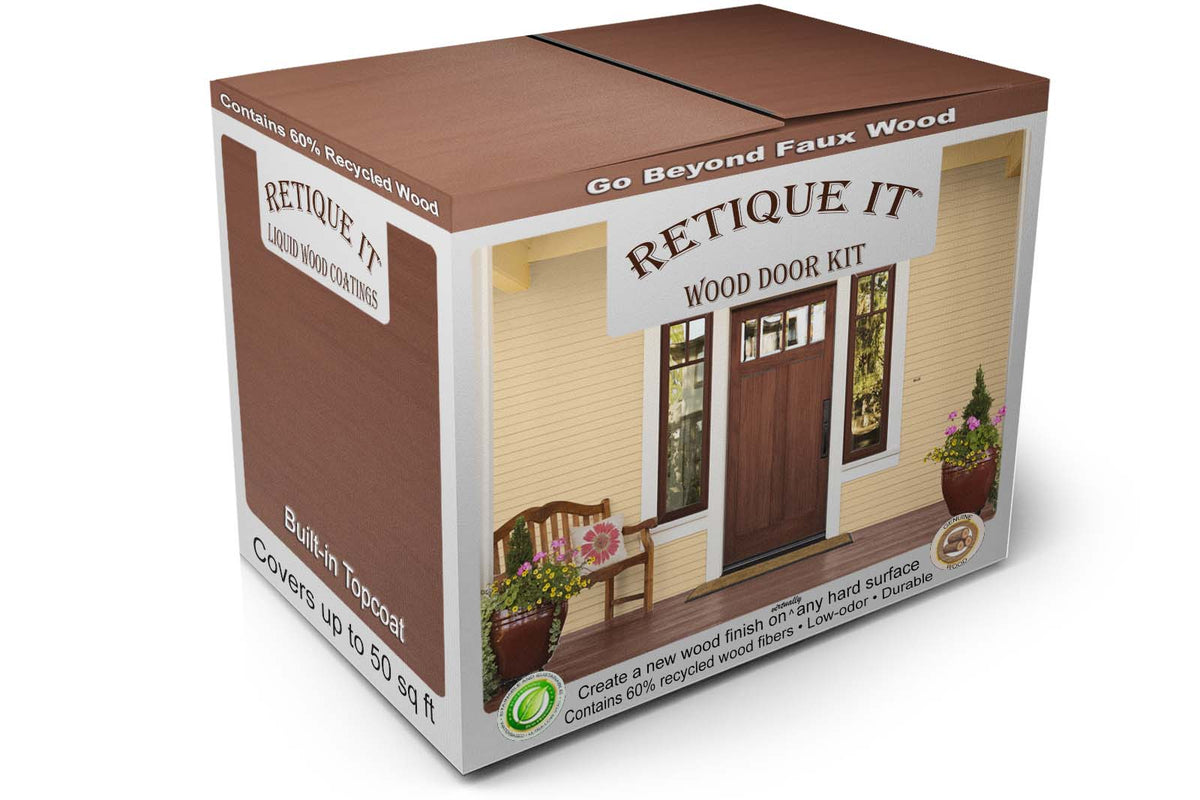 Wood'n Finish Front Door Kit - Red Mahogany - Retique It®