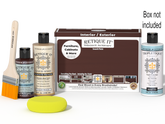 Retique It® Multi-purpose Smooth Finish Kit in Red Mahogany for interior wood projects, includes top coat and application tools.