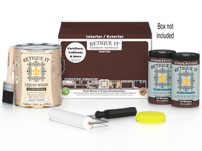 Retique It® Wood'n Finish Kit in Red Mahogany with four large containers for multi-purpose wood finishing projects.