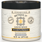 Retique It® Wood'n Primer in Bleached Wood finish, a primer for wood surfaces with a light, bleached appearance.