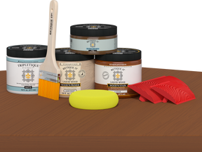 Retique It® Wood'n Kit in Cedar with interior top coat, featuring a matte finish on wood surface for versatile home projects.