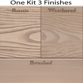 Retique It® Wood'n Finish Kit in French Oak with four large samples, showcasing natural wood finish options for furniture and decor.