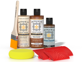 Retique It® Wood'n Finish Kit in Cedar, multi-purpose wood finishing kit with wood stain and sealant for furniture and crafts.