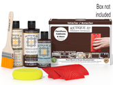 Retique It® Wood'n Kit in Red Mahogany finish, multi-purpose wood finish kit with tools and supplies for wood projects.