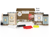 Retique It Wood'n Kit Barn Wood finish set with four large containers, ideal for multi-purpose wood finishing projects.