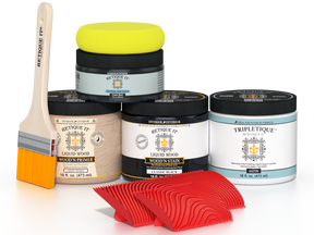Retique It® Wood'n Kit Medium in classic black, satin interior top coat, featuring a versatile wood finish for interior surfaces.