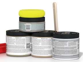 Retique It® Wood'n Finish Kit in Drift Wood for exterior wood projects, featuring a multi-purpose top coat and application tools.