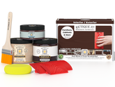 Multi-purpose Wood'n Kit in Red Mahogany by Retique It for wood finishing, includes brushes and applicators in a compact kit.