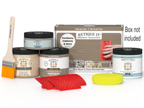 Retique It® Multi-purpose Wood'n Kit in Weathered Wood finish, interior top coat for wood furniture and accents.